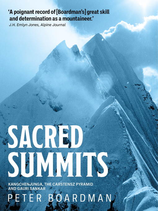 Title details for Sacred Summits by Peter Boardman - Wait list